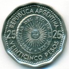 Аргентина, 25 песо 1964 год (AU)