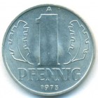 ГДР, 1 пфенниг 1973 год (UNC)