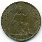 Великобритания, 1 пенни 1937 год (UNC)