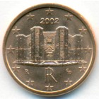 Италия, 1 евроцент 2002 год (UNC)