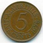 Маврикий, 5 центов 1978 год