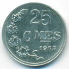 Люксембург, 25 сантимов 1963 год (UNC)