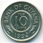 Гайана, 10 центов 1992 год (UNC)