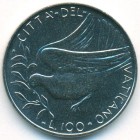 Ватикан, 100 лир 1975 год (UNC)