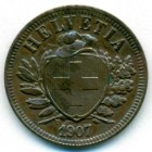 Швейцария, 2 раппена 1907 год