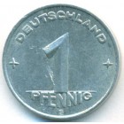 ГДР, 1 пфенниг 1949 год Е