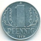 ГДР, 1 пфенниг 1965 год