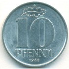 ГДР, 10 пфеннигов 1965 год (AU)