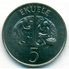 Экваториальная Гвинея, 5 экуэле 1975 год (UNC)