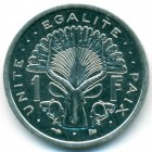 Джибути, 1 франк 1999 год (UNC)