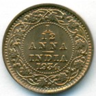Британская Индия, 1/12 анны 1934 год (UNC)
