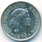 Швейцария, 5 раппенов 1970 год (AU)