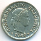 Швейцария, 5 раппенов 1949 год (AU)