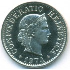 Швейцария, 10 раппенов 1974 год (UNC)