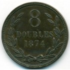 Гернси, 8 дублей 1874 год