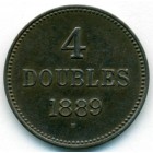 Гернси, 4 дубля 1889 год (AU)