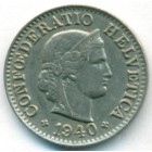 Швейцария, 5 раппенов 1940 год