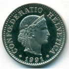 Швейцария, 10 раппенов 1991 год (UNC)