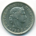 Швейцария, 20 раппенов 1969 год