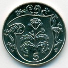 Остров Мэн, 5 пенсов 1987 год (UNC)