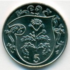 Остров Мэн, 5 пенсов 1987 год (UNC)