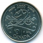 Канада, 25 центов 2000 год (UNC)