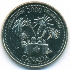 Канада, 25 центов 2000 год (UNC)