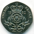 Великобритания, 20 пенсов 1982 год (UNC)