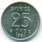 Швеция, 25 эре 1961 год (UNC)