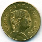 Мексика, 5 сентаво 1970 год (UNC)