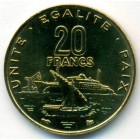 Джибути, 20 франков 1999 год (UNC)
