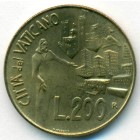 Ватикан, 200 лир 1991 год (UNC)