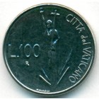 Ватикан, 100 лир 1991 год (UNC)
