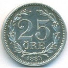 Швеция, 25 эре 1883 год (UNC)