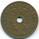 Южная Родезия, 1/2 пенни 1954 год