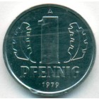 ГДР, 1 пфенниг 1979 год (UNC)