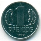 ГДР, 1 пфенниг 1979 год (UNC)