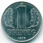 ГДР, 1 пфенниг 1975 год (UNC)