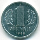 ГДР, 1 пфенниг 1988 год