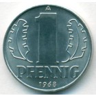 ГДР, 1 пфенниг 1968 год (UNC)