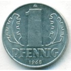 ГДР, 1 пфенниг 1968 год (AU)