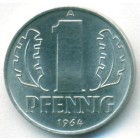 ГДР, 1 пфенниг 1964 год (UNC)