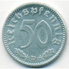 Третий Рейх, 50 рейхспфеннигов 1942 год D