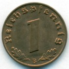 Третий рейх, 1 рейхспфенниг 1939 год B (UNC)