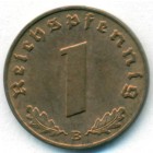 Третий рейх, 1 рейхспфенниг 1939 год B (UNC)