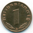 Третий рейх, 1 рейхспфенниг 1939 год B (UNC)