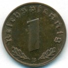 Третий рейх, 1 рейхспфенниг 1939 год B (UNC)