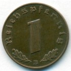 Третий рейх, 1 рейхспфенниг 1939 год B (UNC)