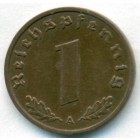 Третий рейх, 1 рейхспфенниг 1939 год A (AU)