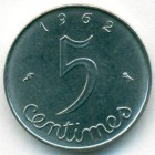 Франция, 5 сантимов 1962 год (UNC)